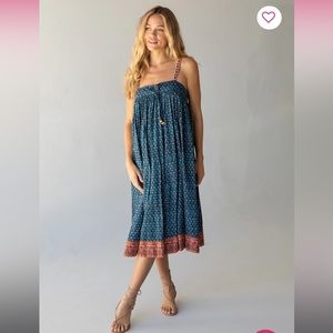 NATURAL LIFE Blue and Orange Patterned Dress